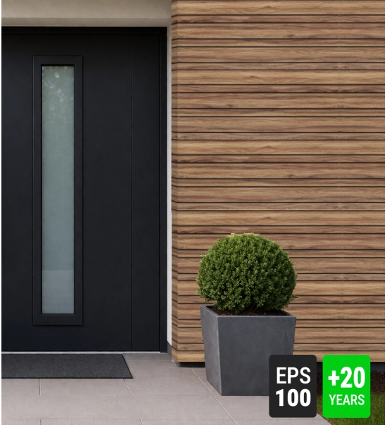 Fasadni panel, imitacija lesa, RUSTIK HRAST, 120x50x2 cm, stiropor EPS 200 (0.60 m²)