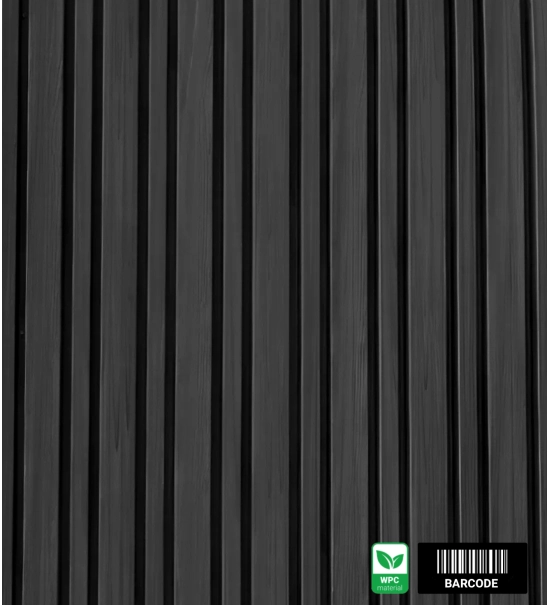 WPC fasadni panel BARCODE PREMIUM, 219x2900 mm, ČRNA (0,63 m²)