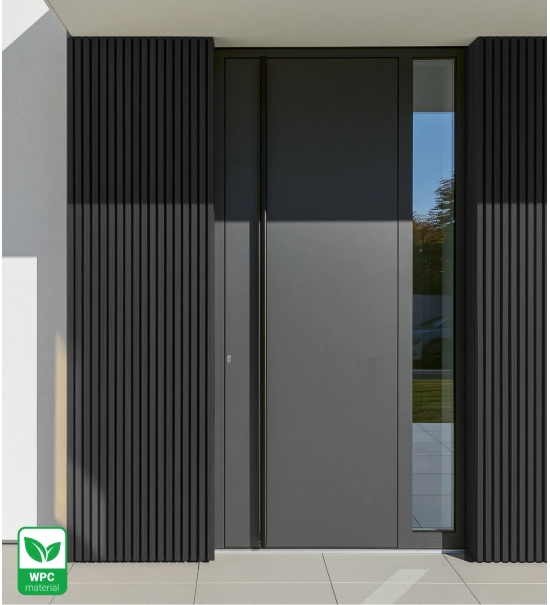 WPC fasadni panel BLACK TWIX MINI, 5 lamel, 217x2900 mm, brušena tekstura
