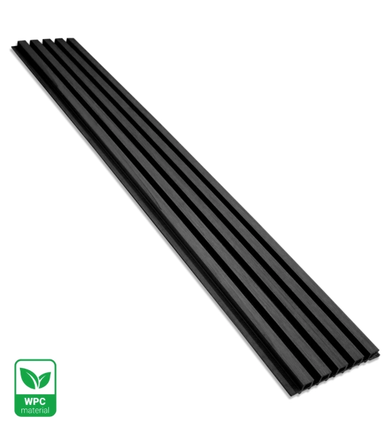WPC fasadni panel BLACK TWIX MINI, 5 lamel, 217x2900 mm, brušena tekstura