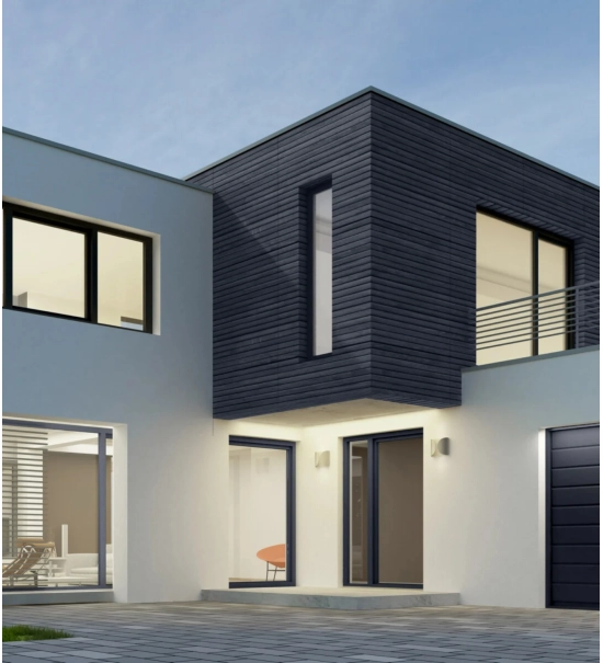 Fasadna obloga v roli, imitacija lesa, antracit, 260 cm x 18 cm x 0,3 cm (0,47 m²)