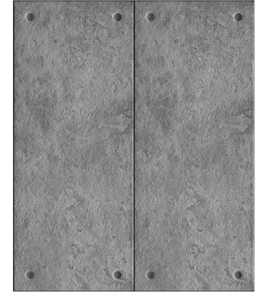 Fasadni dekorativni panel, imitacija BETONA, stiropor, 120x50 cm (0,60 m²)