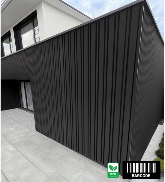 WPC fasadni panel BARCODE PREMIUM, 219x2900 mm, ČRNA (0,63 m²)