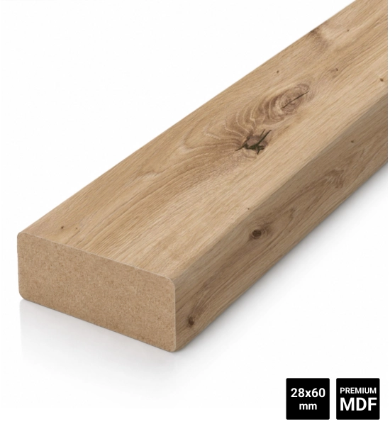 Lesene letvice za pregradne stene (28x60 mm) (HRAST RUSTIK)