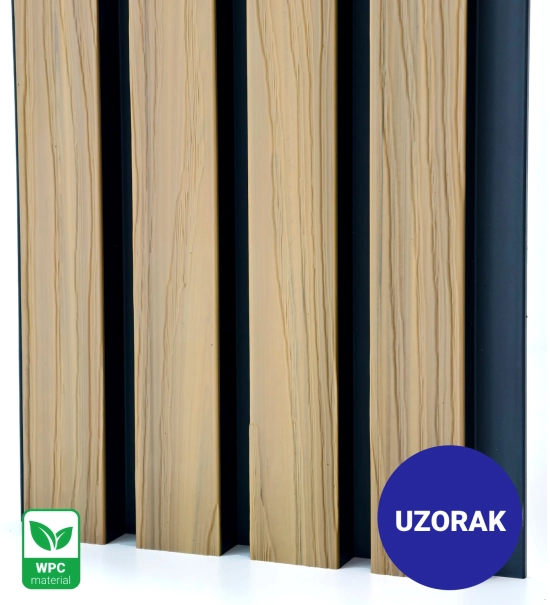 [VZOREC] WPC fasadni panel, BREZA/ČRNA