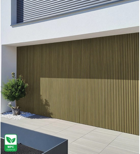WPC fasadni panel, 219x2900 mm, dve barvi, SVETLI HRAST & ČRNA (0,63 m²)