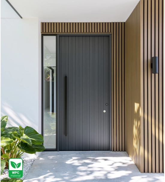 WPC fasadni panel, 219x2900 mm, dve barvi, SVETLI HRAST & ČRNA (0,63 m²)