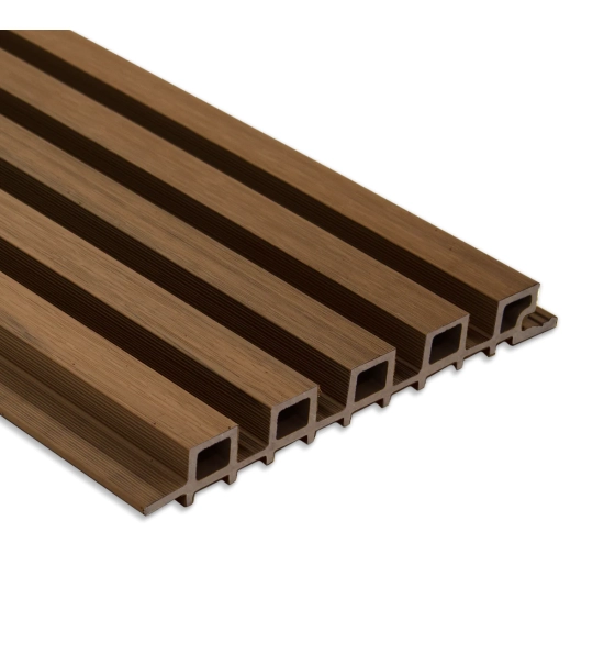 WPC fasadni panel TEAK TWIX MINI, 5 lamel, 217x2900 mm, brušena tekstura