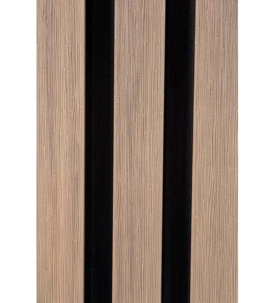 WPC fasadni panel, 223x26x2900 mm, SVETLI HRAST s črnimi fugami, 6 rešetk (0,64 m²)