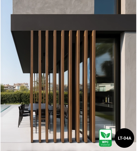 WPC leseni brisolej LT-04A, 3D žitni les, AURORA, 100x53x2900 mm