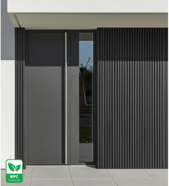 WPC fasadni panel BLACK TWIX MINI, 5 lamel, 217x2900 mm, brušena tekstura