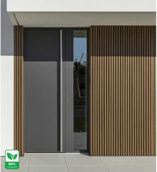 WPC fasadni panel TEAK TWIX MINI, 5 lamel, 217x2900 mm, brušena tekstura