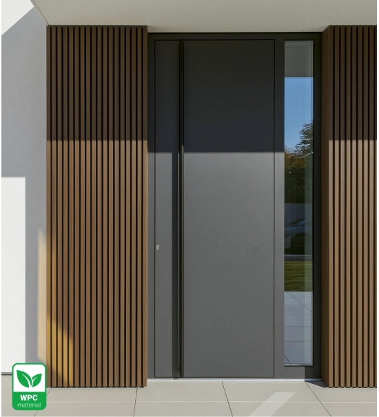 WPC fasadni panel TEAK TWIX MINI, 5 lamel, 217x2900 mm, brušena tekstura