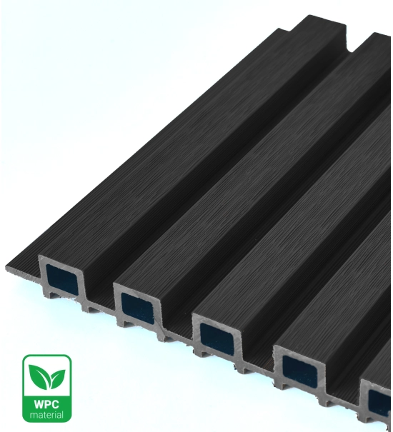 WPC fasadni panel BLACK TWIX MINI, 5 lamel, 217x2900 mm, brušena tekstura