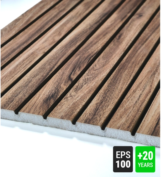 Fasadni panel, imitacija lesa, SIBIRSKI MACESEN, 120x50x2 cm, stiropor (0,60 m²)