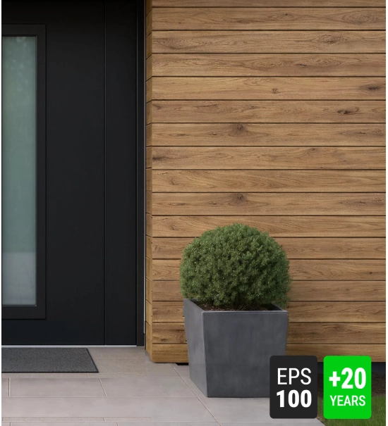 Fasadni panel, imitacija lesa, oreh, 120x50x2 cm, stiropor (0.60 m²)