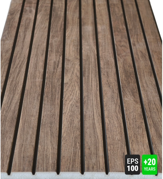 Fasadni panel, imitacija lesa, STARI OREH, 120x50x2 cm, stiropor (0,60 m²)
