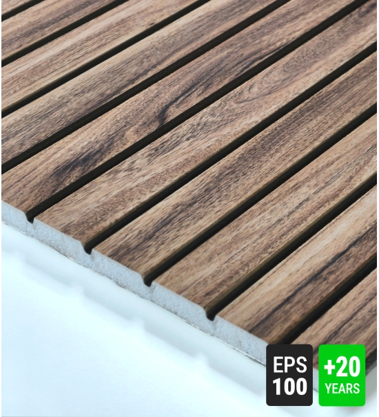 Fasadni panel, imitacija lesa, SIBIRSKI MACESEN, 120x50x2 cm, stiropor (0,60 m²)