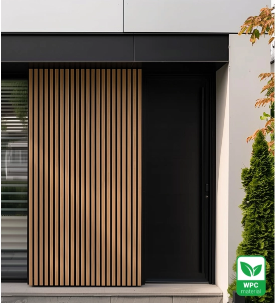 WPC fasadni panel TIK/ČRNA, tekstura LESNA STRUKTURA 2K26, 219x2900 mm, dvobarven (0,63 m²)