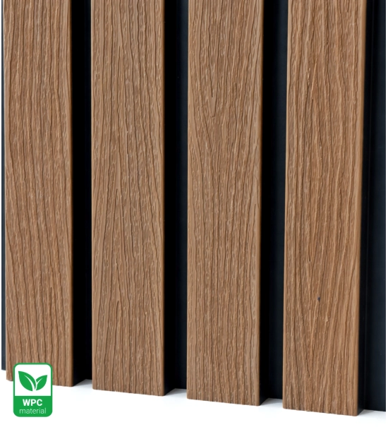WPC fasadni panel DARK TEAK/ČRNA, 219x2900 mm, dvobarvni (0,63 m²)