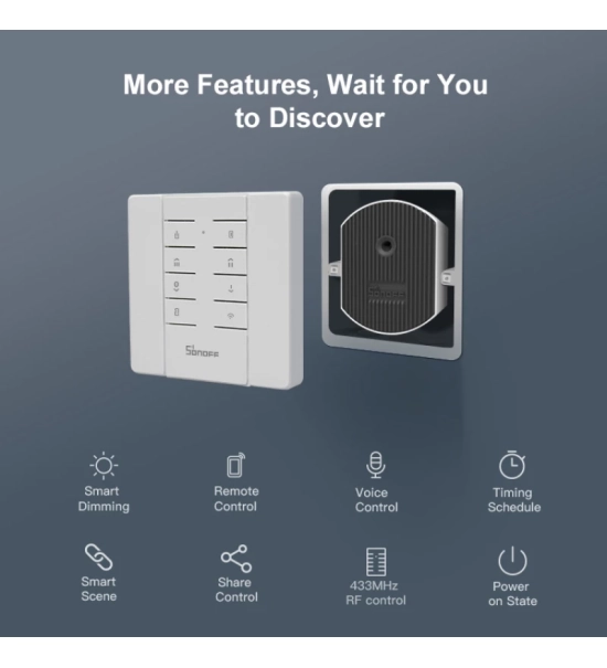 Wi-Fi zatemnitveno stikalo z RF kontrolo