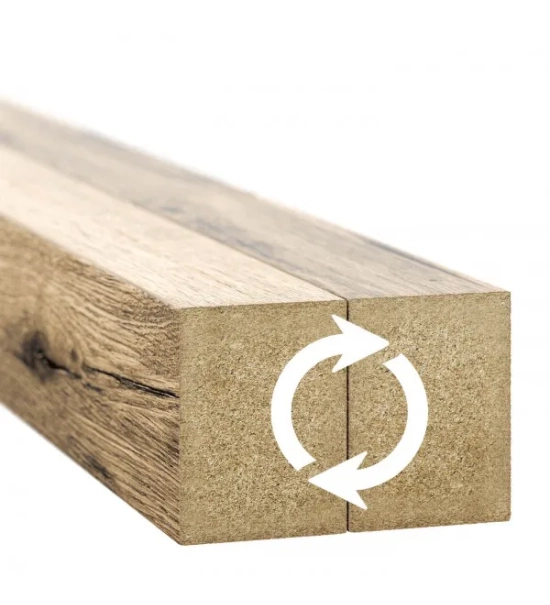 3D dekorativne lamele HRAST WOTAN, lesene letvice za stena ali strop (28x37 mm)