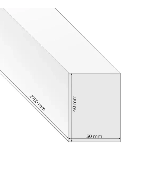 3D dekorativne lamele HRAST WOTAN, lesene letvice za stena ali strop (28x37 mm)