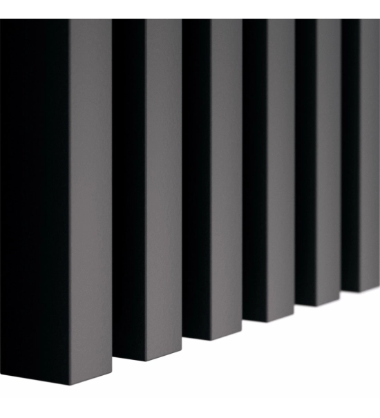 3D dekorativne lamele, lesene letvice za stena ali strop (28x37 mm) (črna)