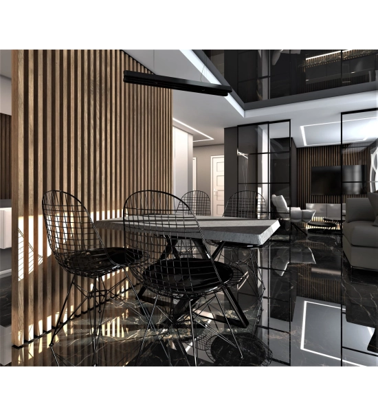 3D dekorativne lamele HRAST WOTAN, lesene letvice za stena ali strop (28x37 mm)