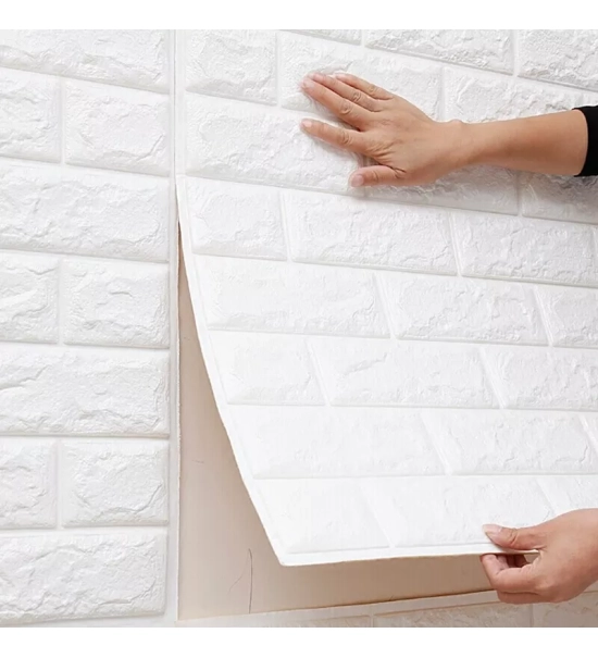 3D samolepljive tapete nalepke v izgledu opeke 3.5 mm (siva) (10 kosov / 5.39 m2)