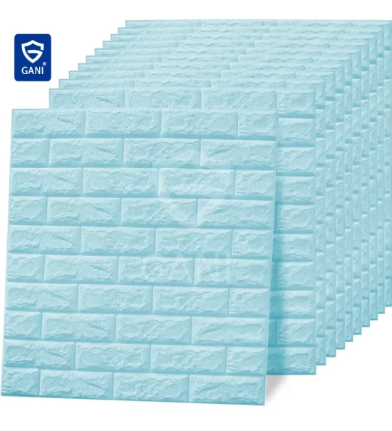 3D samolepljive tapete nalepke v izgledu opeke 3.5 mm (modro) (10 kosov / 5.39 m2)