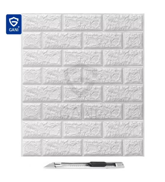 3D samolepljive tapete nalepke v izgledu opeke 3.5 mm (črna) (10 kosov / 5.39 m2)