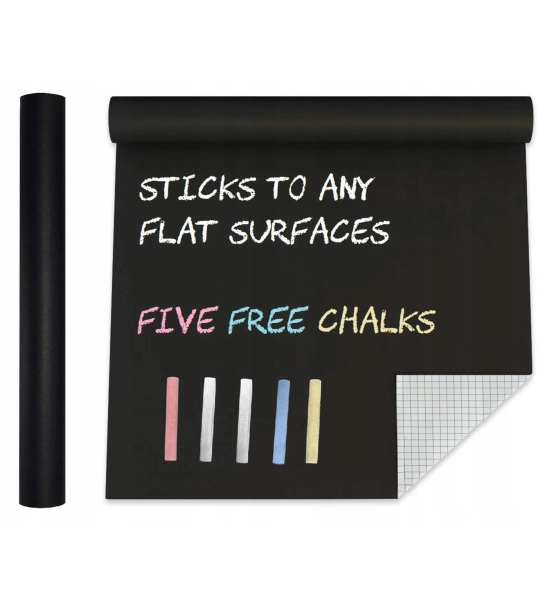 Samolepilna folija tipa "šolska tabla" za stena za otroško sobo 45x200 cm