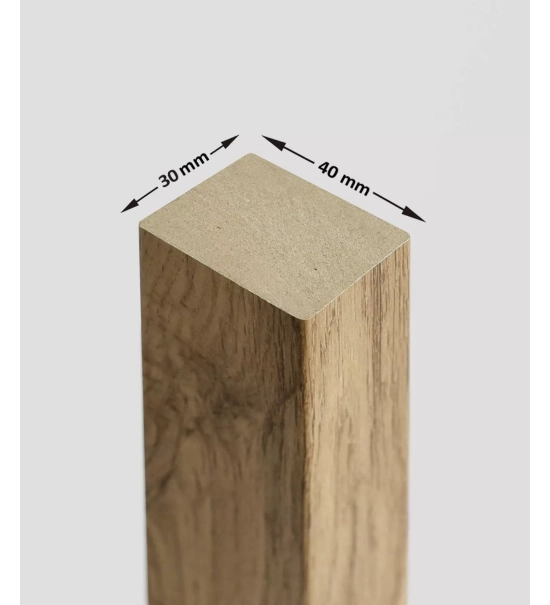 3D dekorativne lamele HRAST WOTAN, lesene letvice za stena ali strop (28x37 mm)