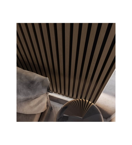 3D dekorativne lamele za stene in strop, lesena letev (OREH COLUMBIA) 16x28mm