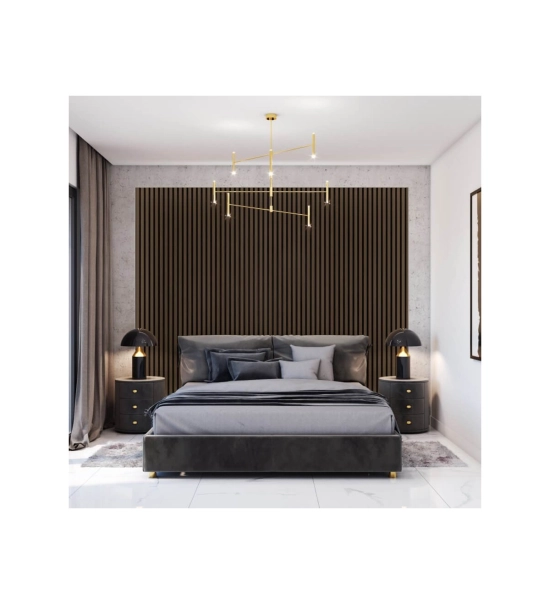 3D dekorativne lamele za stene in strop, lesena letev (OREH COLUMBIA) 16x28mm