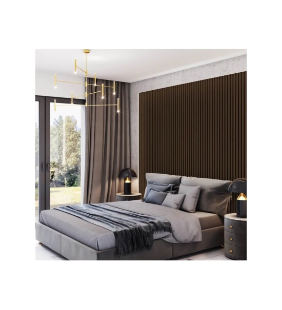 3D dekorativne lamele za stene in strop, lesena letev (OREH COLUMBIA) 16x28mm