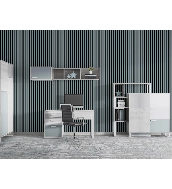 3D dekorativne lamele za stene in strop, lesena letev (skandinavsko sivo) 16x28mm