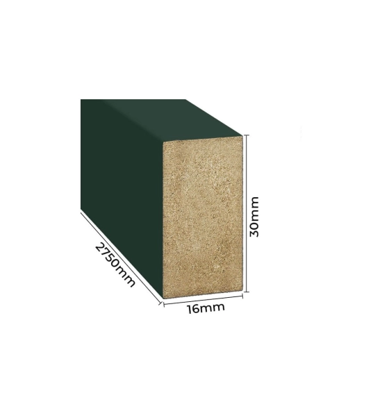 3D dekorativne lamele za stene in strop, lesena letev (zelena steklenica) 16x28mm