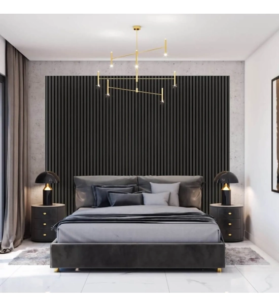 Lesene letvice za pregradne stene (28x60mm) (črna)