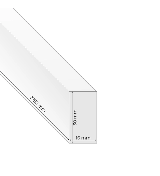 3D dekorativne lamele za stene in strop, lesena letev (hrast sonoma) 16x28mm