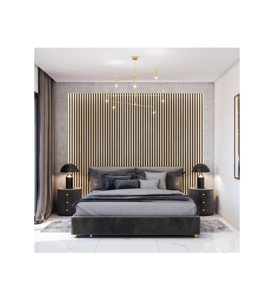 3D dekorativne lamele za stene in strop, lesena letev (hrast sonoma) 16x28mm