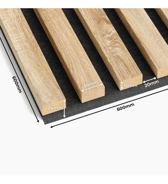 Akustični panel, hrast sonoma, 60x60cm