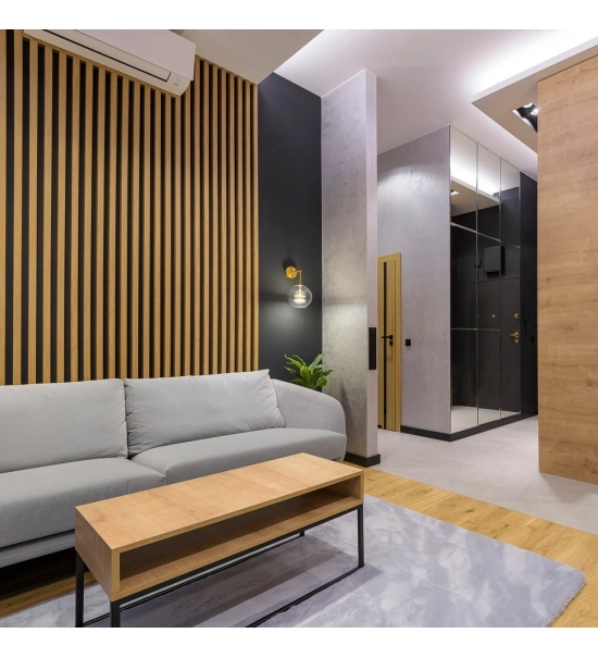 3D dekorativne lamele za stene in strop, lesena letev (naravni hrast) 16x28mm