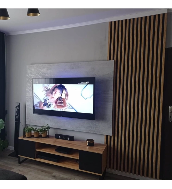 3D dekorativne lamele za stene in strop, lesena letev (naravni hrast) 16x28mm